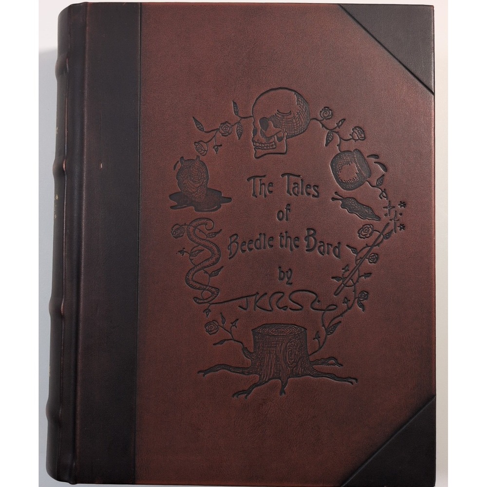 Tales of Beedle the Bard Collectors Edition JK Rowling Skull Leather Book